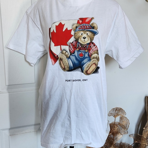 Vintage teddy bear 90s tourist tshirt 🇨🇦 Canada - Picture 5 of 6
